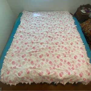 Vintage Twin Simply Shabby Chic Reversible Pink Flower Cotton Comforter